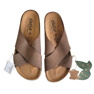 NWT Biostep Suede Leather X-band Footband Sandals Tan Womens 7 - 7.5 38